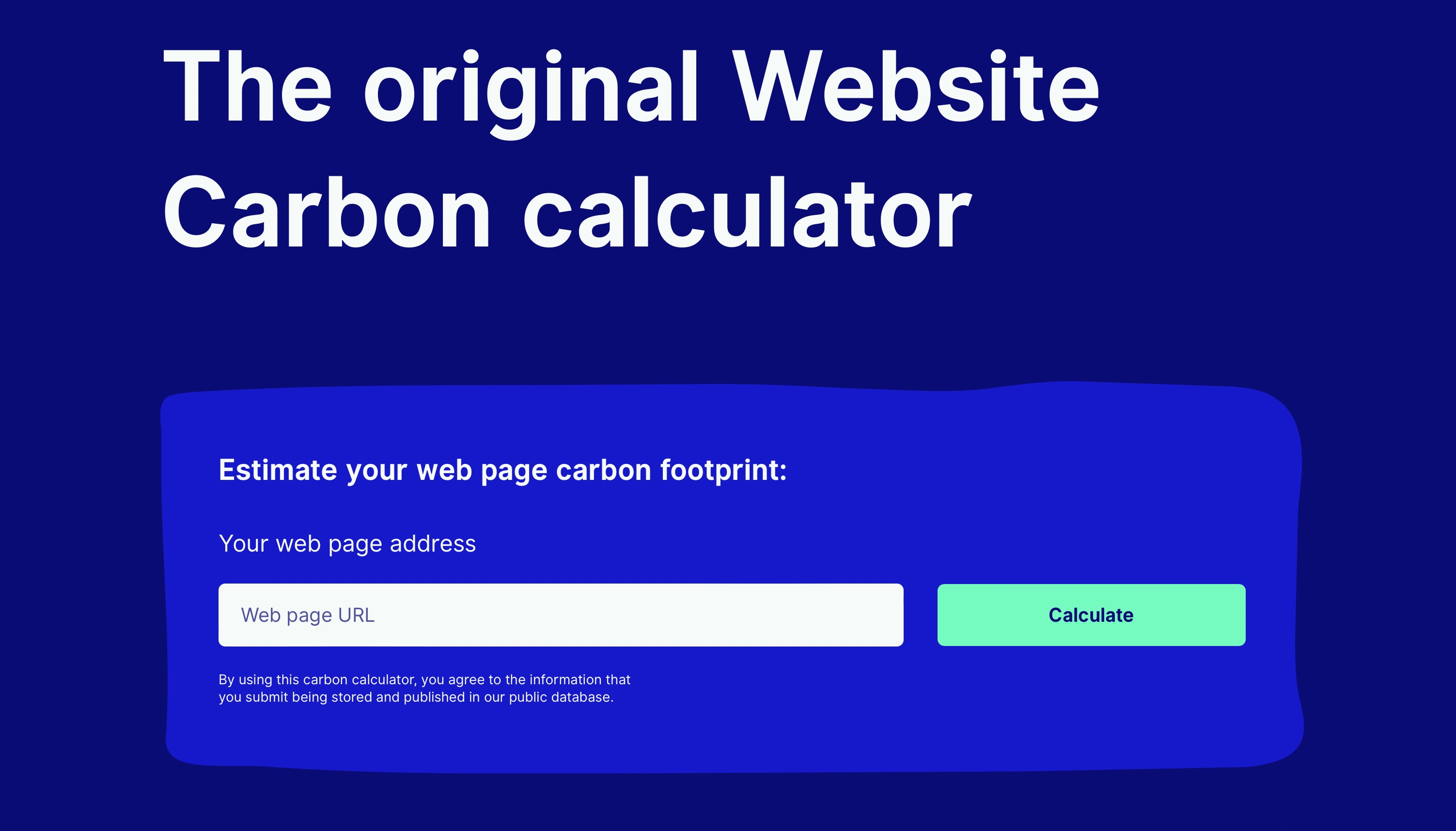 Website Carbon Calculator